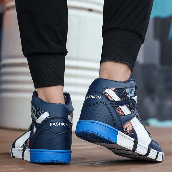 

2019 brand men skateboard shoes leather hip hop sneakers lace-up athletic women sport shoes tenis feminino esportivo