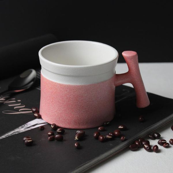 

mugs mini brief pink gray cup pastoral style upscale coffee fashion scrub milk