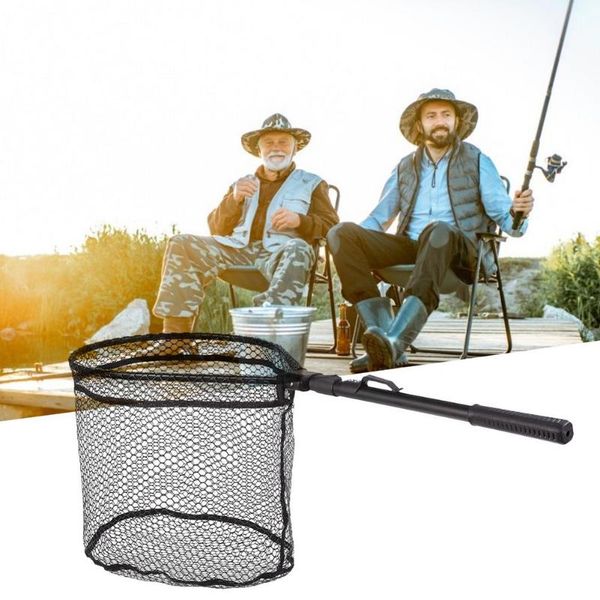 

fishing accessories net fast folding retractable telescoping landing pole for