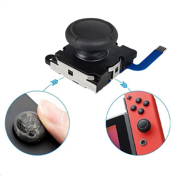 Game Controller TEILE 3D Analog Sensor Stick Joystick Ersatz für Nintend Switch Joycon Games Controller Griff Konsolen Zubehör