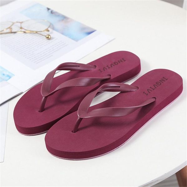 

2021 new summer colourful shoes sandal flip flops women beach slippers couple outdoor shoes, Black