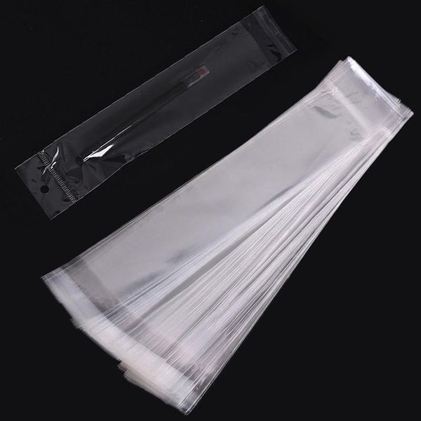 

100pcs transparent plastic self adhesive bag diy handmade candy jewelry packaging home self sealing small cellophane bag 4 sizes