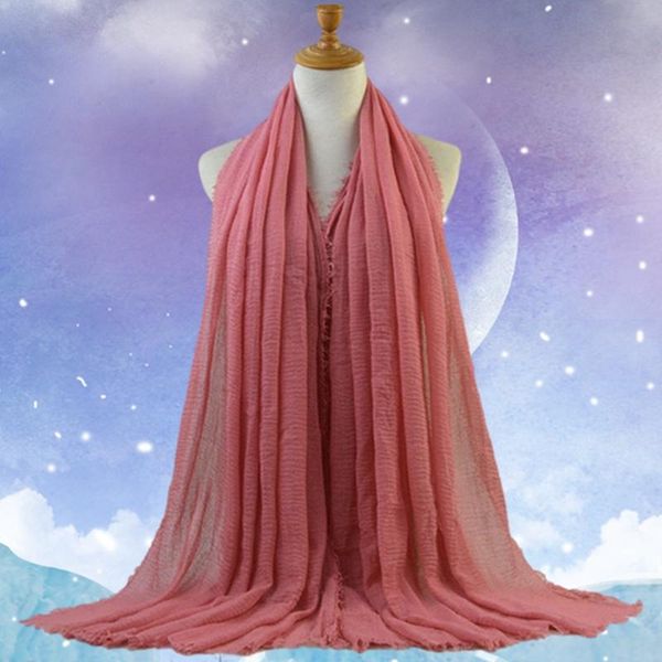 

scarves fashion plain bubble chiffon hijab shawl scarf women 2021 solid color long shawls and wraps muslim hijabs ladies, Blue;gray