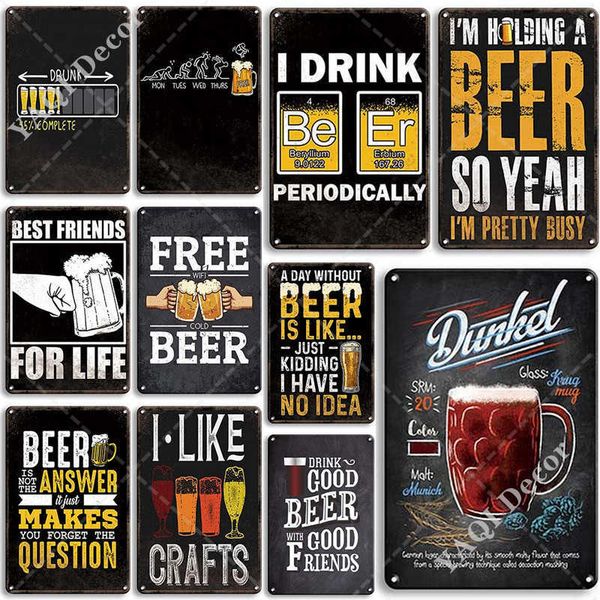 

Creative Plaque Tin Sign Vintage Beer Poster Pub Bar Metal Signs Retro Home Wall Decor Kitchen Man Cave Room Decora