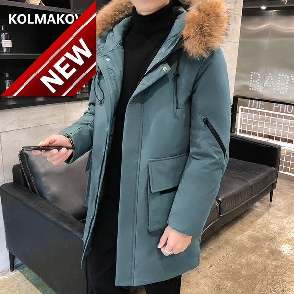 

2021 winter jacket 90% white duck down jackets men,mens warm thicked hooded parkas coat true collars size m-3xl, Black