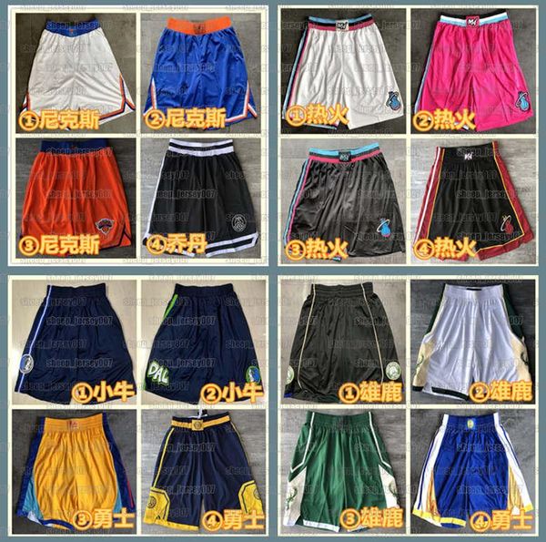 

mens 2021 teamknicks nets basketball shorts raptors heat stitched pocket short warriors bucks sweatpants, Black