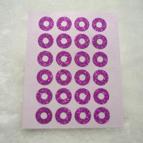 

gift wrap 10mm pink glitter hang tag ring label stickers round hole reinforcement