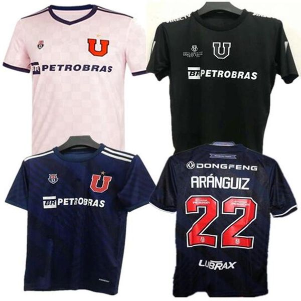 

men's t-shirts montillo aranguiz larrivey barros galani home away henriquez guerra riquelme 20 21 universidad de chile shirt, White;black