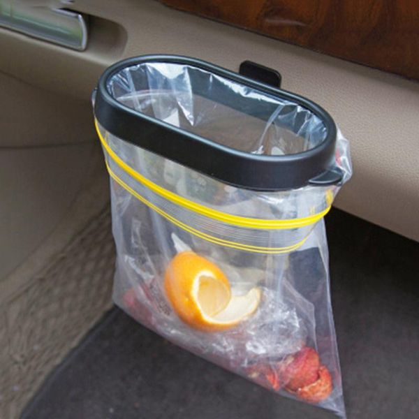 

car organizer trash bag auto can foldable frame vehicle garbage storage hanging holder accessories