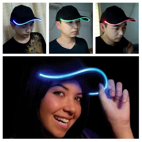 

outdoor hats led headlamp baseball cap travel night safe and convenient hat with head light for bicycle fishing running, Black;white