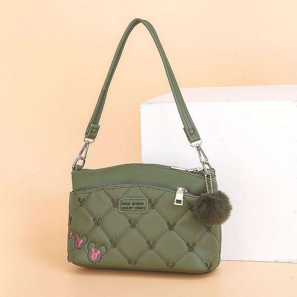 

bags color contrast 2021 new single shoulder women's bag korean embroidery hand hair ball fashion messenger