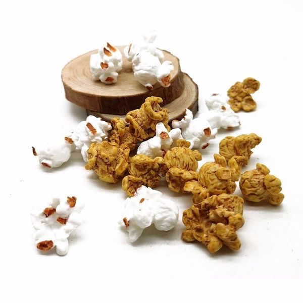 

decorative objects & figurines simulated popcorn artificial corn grain food dollhouse ornament model craft miniature fairy garden decoration