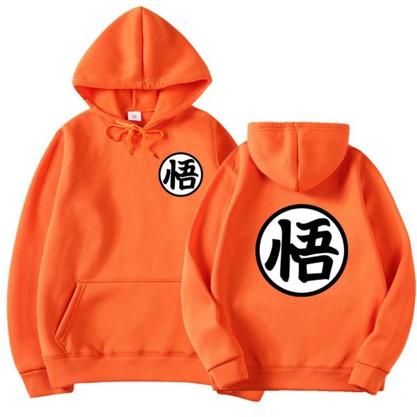 

men's hoodies & sweatshirts 2021 japanese anime hoodie cosplay saiyan son harajuku goku pocket hooded men/women, Black