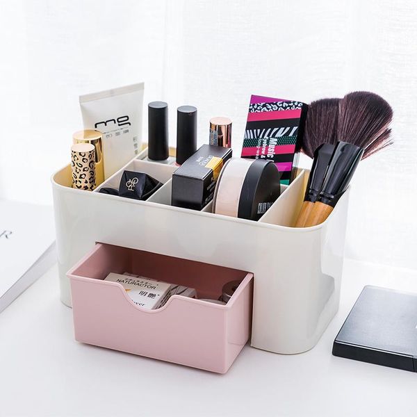 

bathroom storage & organization plastic makeup organizers box cosmetic drawers jewelry display case deskmake up container boxes organize