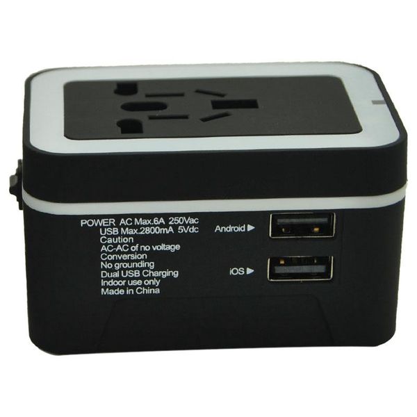 

smart power plugs multi-function conversion plug travel portable universal socket multi-country phone charging black
