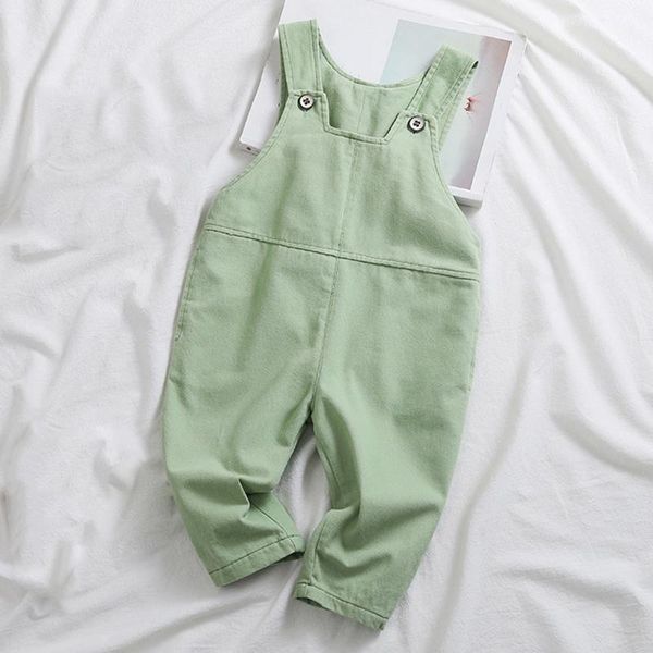 

2021 spring new korean style overalls boy casual pants overalls for children jumpsuit for girls kid clothes, Blue