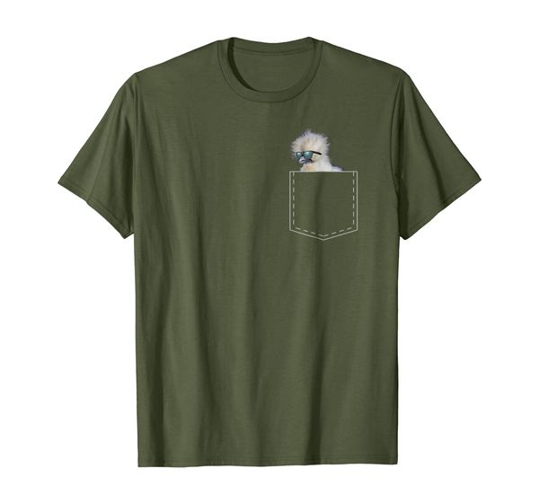 

pocket silkie chicken lover shirt funny cute flock gift, White;black