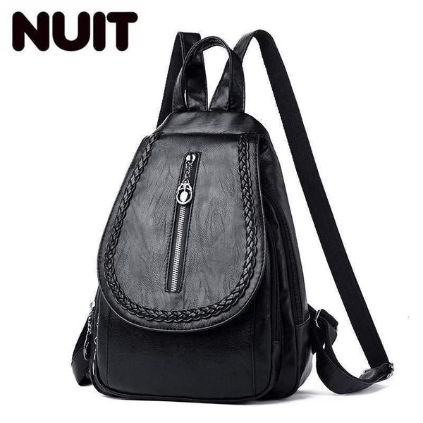 

outdoor bags female backpack shopping bag women's luxury black fashion teenage backpacks for girls mochila feminina bookbag