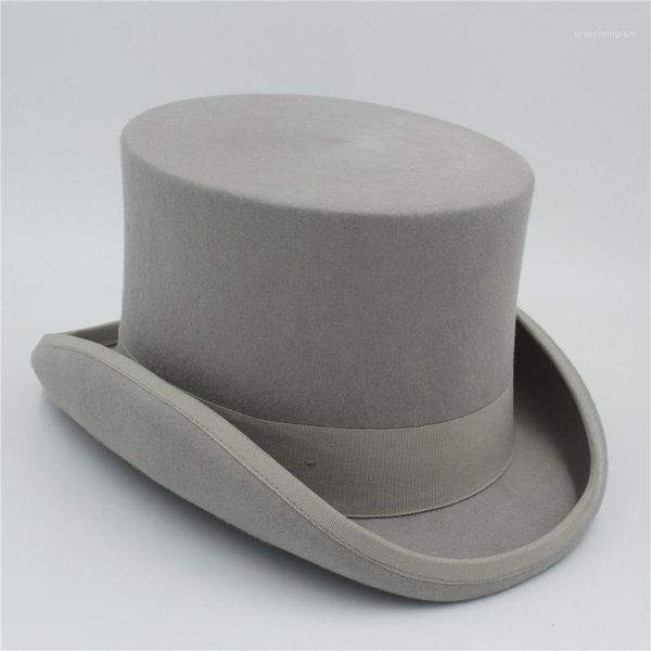 

15cm(5.89inch) 100% wool sherlock holmes steampunk hat women men fedora president magic hat black grey red white1, Blue;gray