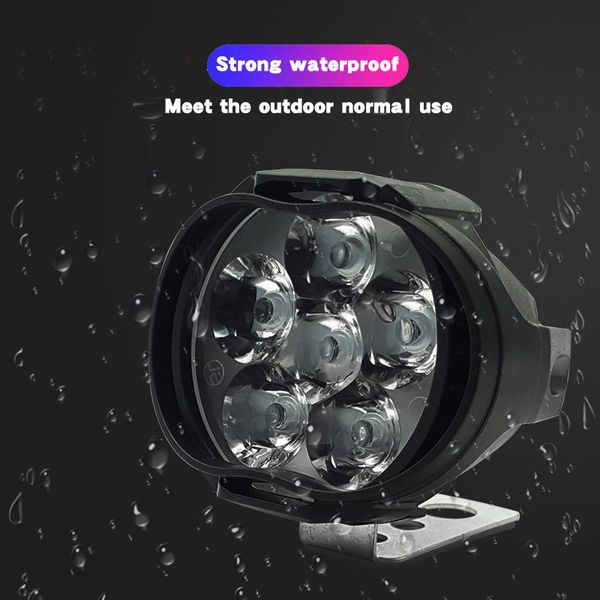 

car headlights light motorcycle headlight led 6500k spotlight 6 fog scooter head white working spot