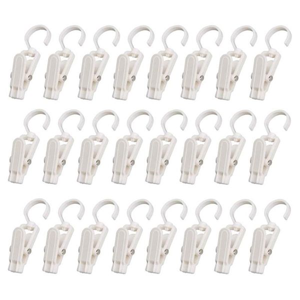 

clothing & wardrobe storage 50 pcs super strong plastic home travel swivel hanging laundry hooks clip(white)