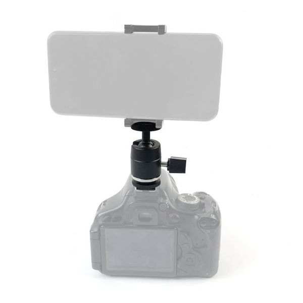 

tripod heads aluminum head rotatable 360 degree camera ballhead ball shoe adapter to 1/4 screw mount flash light accessories