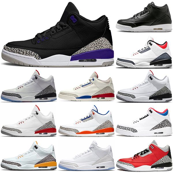 

3s 3 basketball shoes man woman blue cool grey court purple fragment midnight navy pine green red cement seoul size 36-45 good