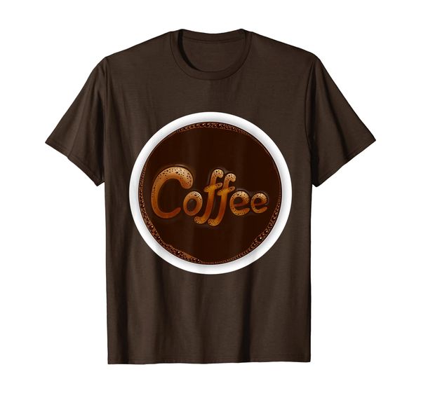

coffee cup realistic coffee t-shirt, White;black
