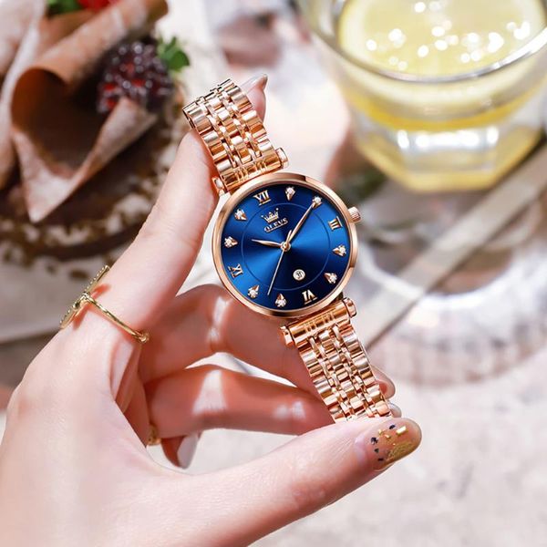 

wristwatches relogio feminino women watches waterproof calendar women's quartz casual dress female ladies watch, Slivery;brown