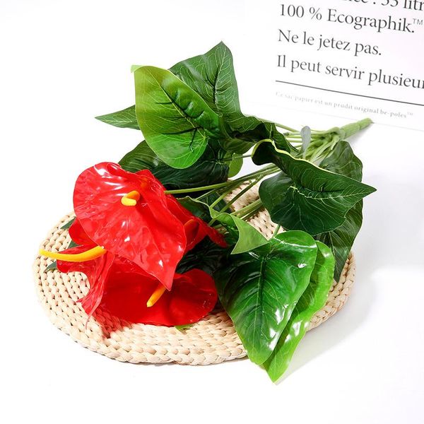 

model anthurium andraeanum lind flower bonsai decoration plastic artificial flower scene decorative arrangement accessori