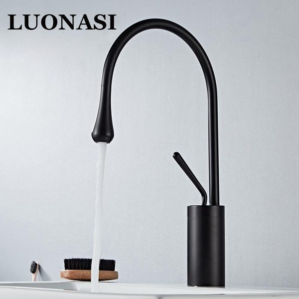 

bathroom sink faucets brushed golden basin faucet single lever 360 rotation spout brass mixer tap for kitchen cold water
