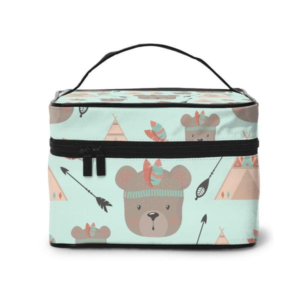 

cosmetic bags & cases 2021 women makeup bag funny bear ladies beauty case cosmetics organizer toiletry