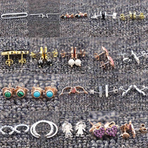 

2021 style popular 100% 925 female summer sterling silver high-end earrings, Golden;silver