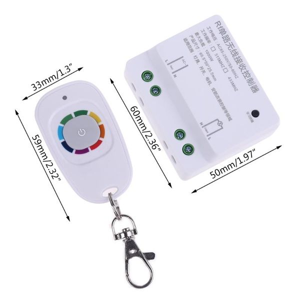 

smart home control dropship 85v-250v wireless rf remote switch receiver with 433mhz waterproof transmitter for light motor