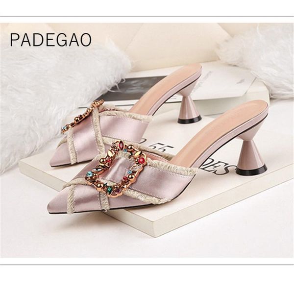

slippers 2021 women's summer luxury crystal elegant outside fashion women, Black