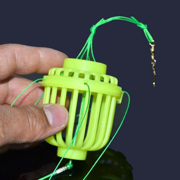 

plastic fluorescence hook cage fishing lure cage hook floating fishing accessory do2