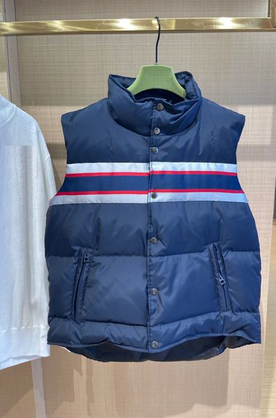 

men's vests stylist gooses letter d vest coat parka winter high-end jacket fashion men women feather overcoat jackets down coats couple, Black;white