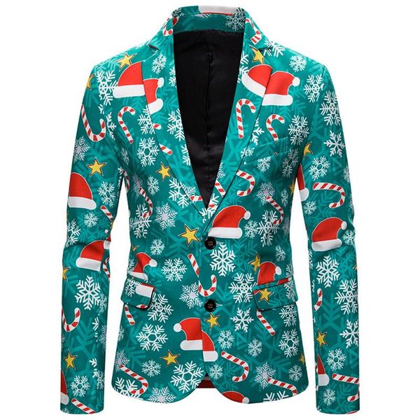 

men's jackets uefezo fashion suit 3d christmas floral print painting jacket men party coat casual slim blazer buttons, Black;brown