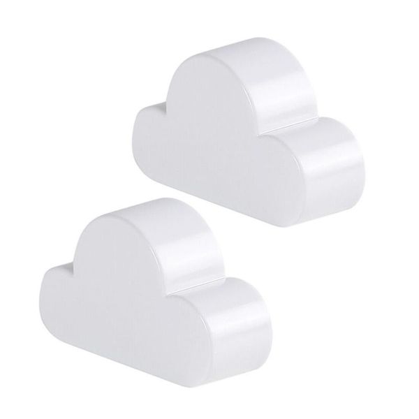 

hooks & rails 2pcs exquisite key holders drilling creative wall mount (white)