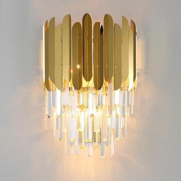

wall lamps modern stainless steel crystal lamp designer bedroom bedside