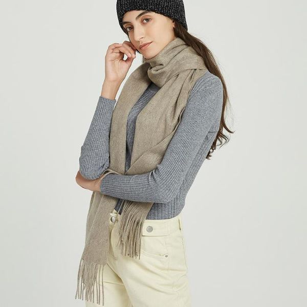 

basic solid lamb wool scarf shawl warm scarves cashmere casual scarfs autumn winter, Blue;gray