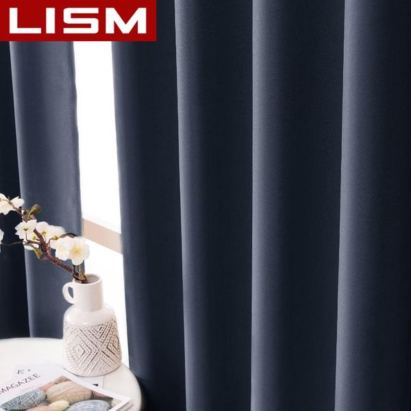 

lism blackout curtain for living room bedroom solid modern window treatment blind finished curtain drape kitchen home decoration