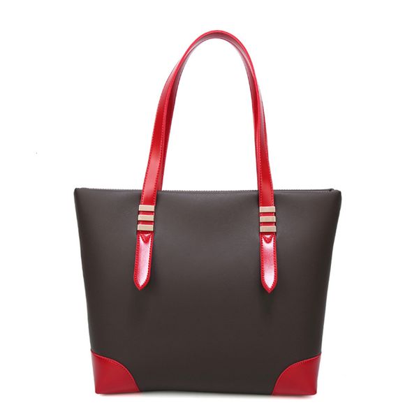 

fashion 2021 fashion new women's simple splicing big portable shoulder bag