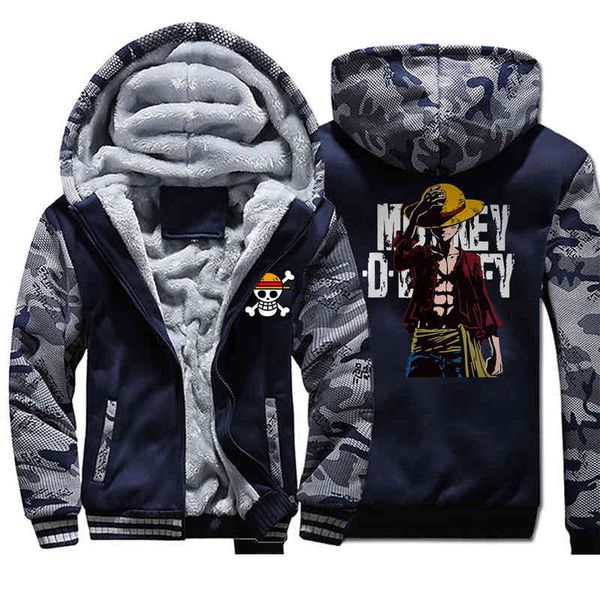 

fashion new warm thick fce men autumn winter et japan hoodie anime coat harajuku coats zip sweatshirt oversized ets, Black