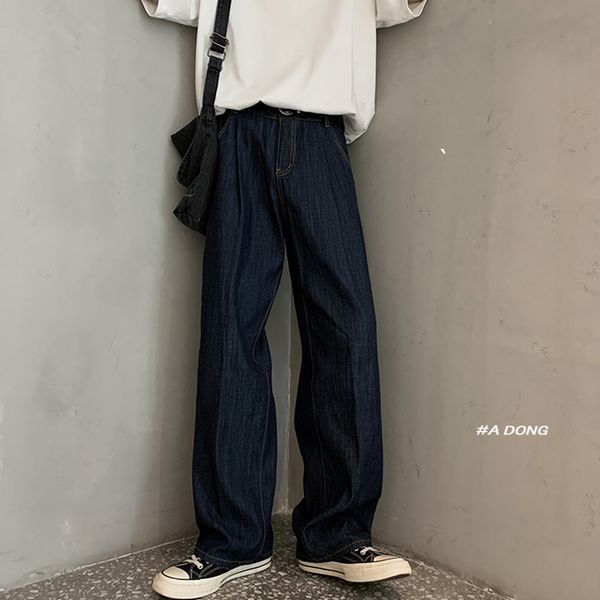 

new 2021 privathinker korean streetwear letter printed men jeans hip hop hole man denim pants male trousers w14k, Blue