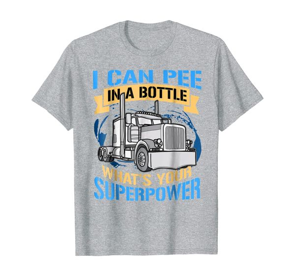 

trucker t-shirt pee in a bottle superpower funny gift tee, White;black