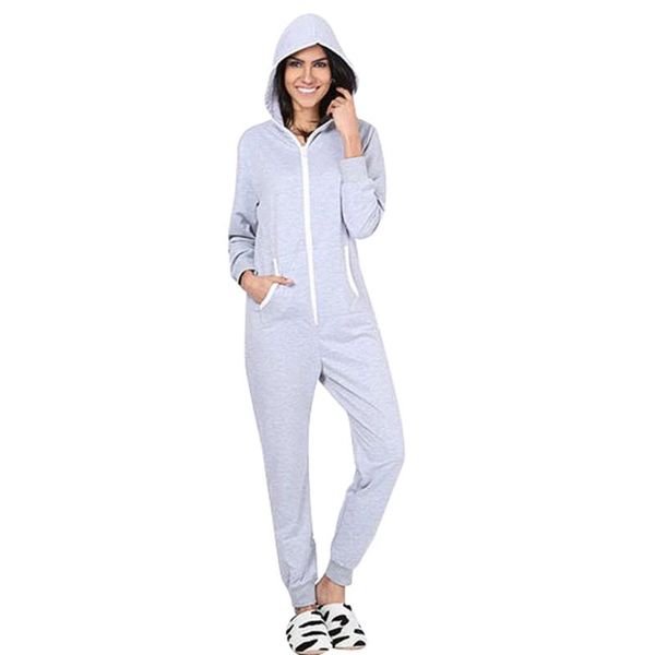 

women's jumpsuits & rompers womens jumpsuit fashion hooded long sleeve siamese sweatshirt conjoined home servic women romper clothes, Black;white