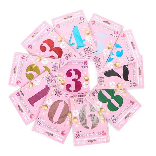 

individual packaging 32 inch number balloons 50pcs/lot 0-9 numbers aluminium foil balloon birthday & wedding party decorations xx299