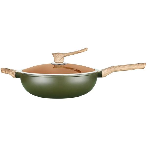 

pans maifan stone non-stick pan, induction cooker wok frying household smokeless