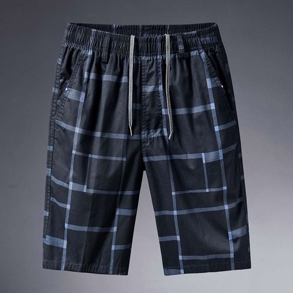

summer 2020 capris casual pants middle aged men's solid thin shorts, Black